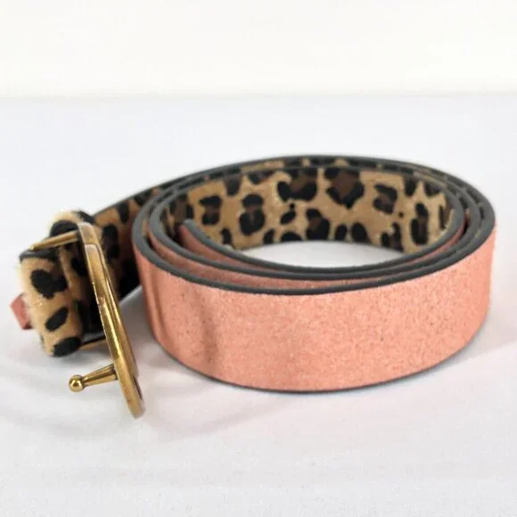 Leopard Print Man Made Material Belt 44 Inches Long - Picture 6 of 6